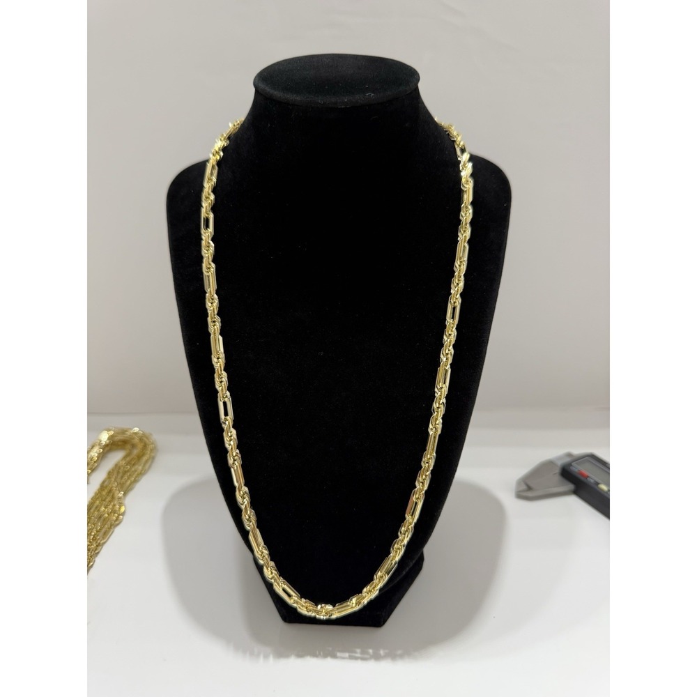 milano chain necklace 18k gold filled 24 inch 5mm lobster clasp